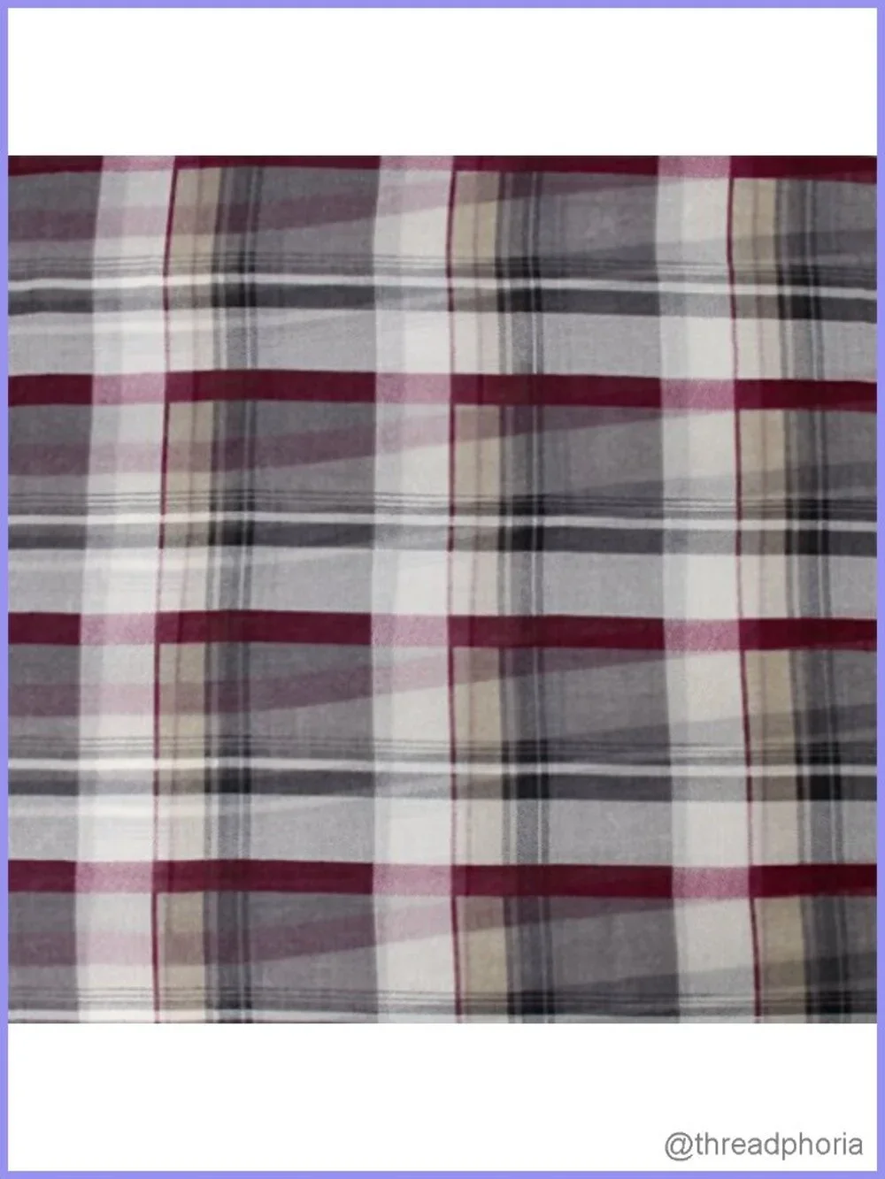 Tartan Plaid Infinity Scarf Lightweight 100% Polyester